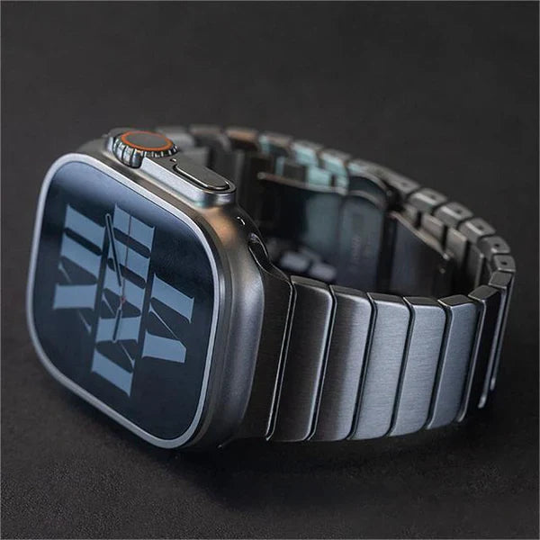 Straplix Stainless Steel Butterfly Buckle Band for Apple Watch – Classic Metal Strap Compatible with 40mm 41mm 42mm 44mm 45mm 46mm 49mm