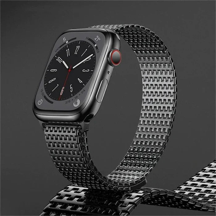 Straplix Designer Domino Stainless Steel Magnetic Band for Apple Watch – Premium Metal Strap Compatible with 40mm 41mm 42mm 44mm 45mm 46mm 49mm