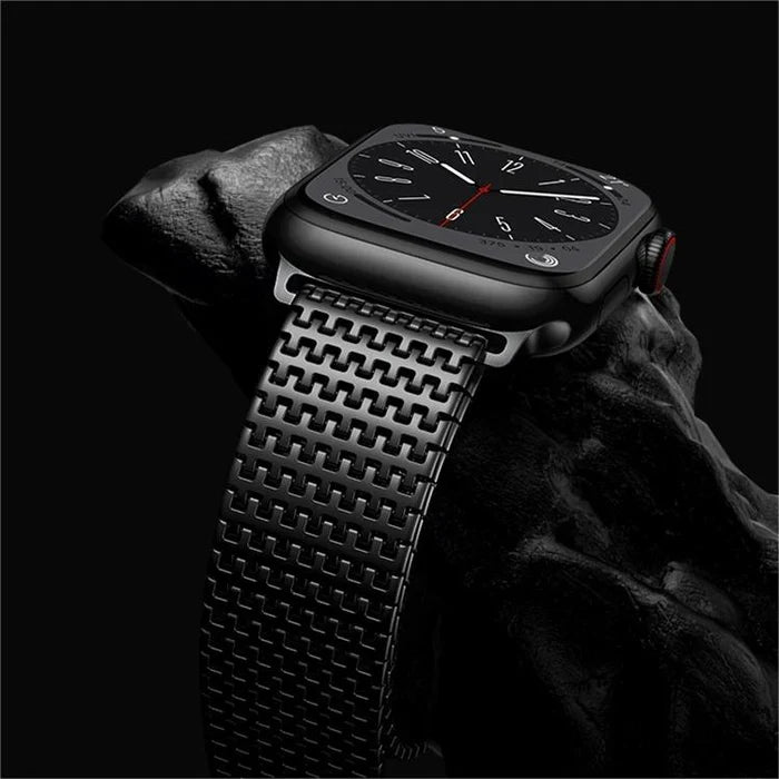 Straplix Designer Domino Stainless Steel Magnetic Band for Apple Watch – Premium Metal Strap Compatible with 40mm 41mm 42mm 44mm 45mm 46mm 49mm
