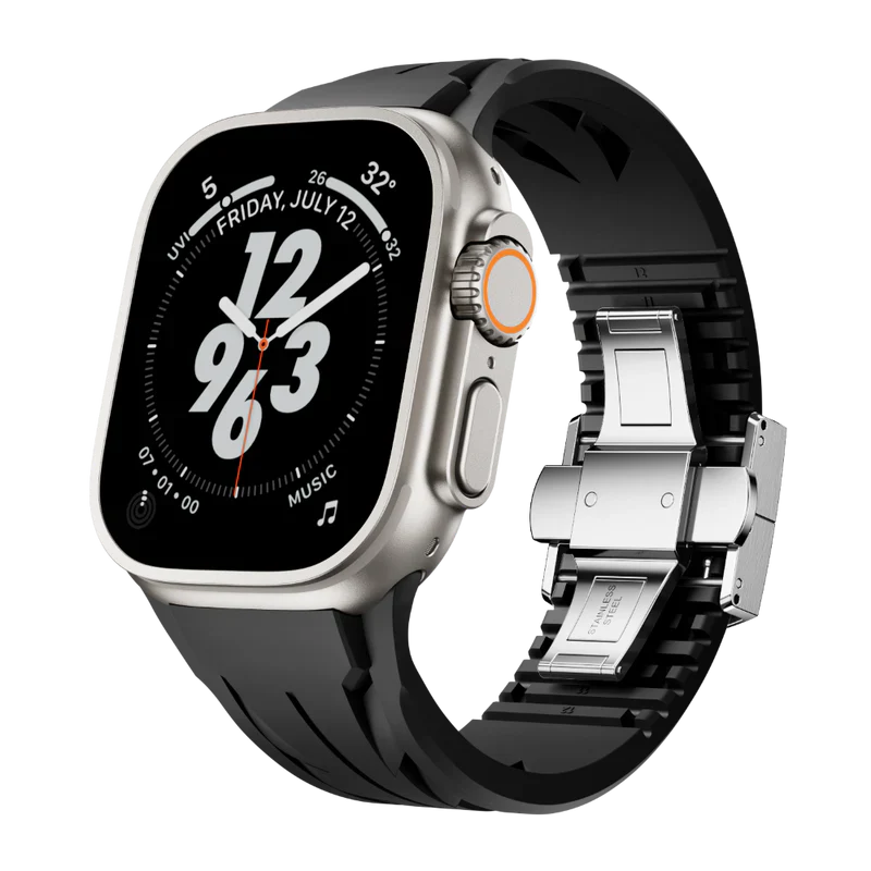 Supercar FKM Band Compatible with Apple Watch – High-Performance Rubber Strap for Series 1–9 & Ultra