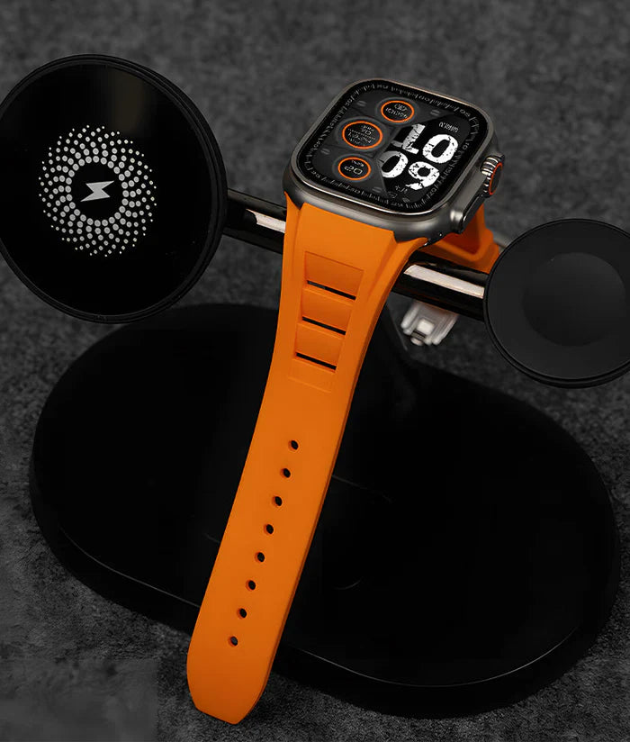 RM Sport Fluorine Rubber Band Compatible with Apple Watch – Premium Strap for Series 1–9 & Ultra