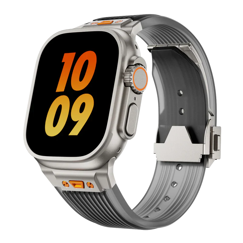 RM Transparent Silicone Band Compatible with Apple Watch – Sleek Clear Strap for Series 1–9 & Ultra