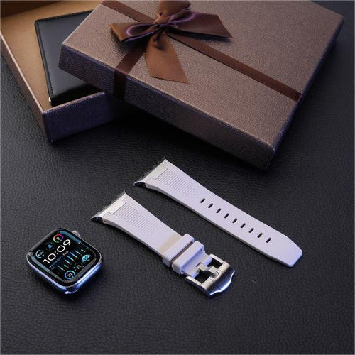 Straplix AP New Connector Silicone Band for Apple Watch – Sport Strap Compatible with 44mm 45mm 46mm 49mm