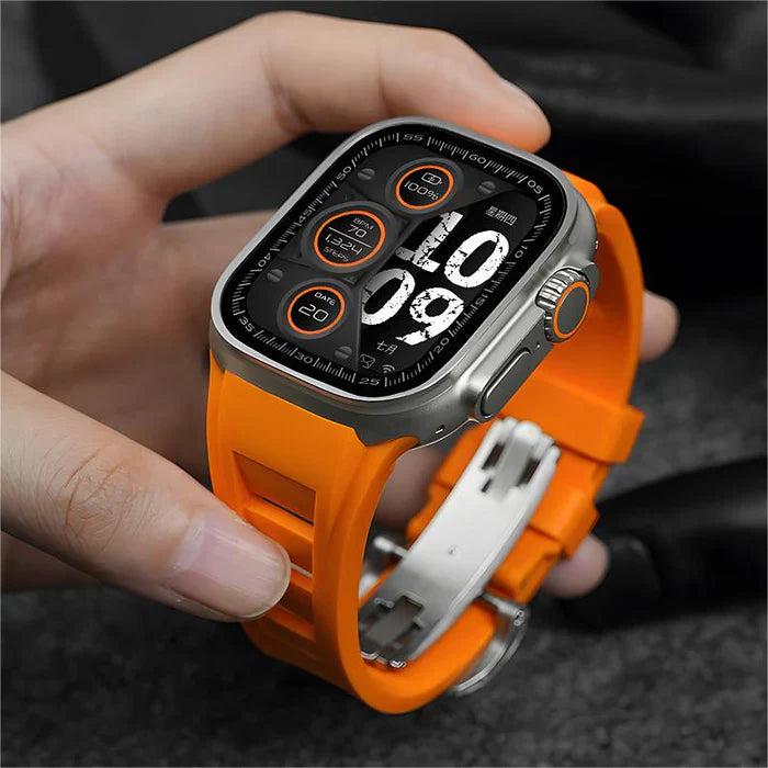 RM Sport Fluorine Rubber Band Compatible with Apple Watch – Premium Strap for Series 1–9 & Ultra