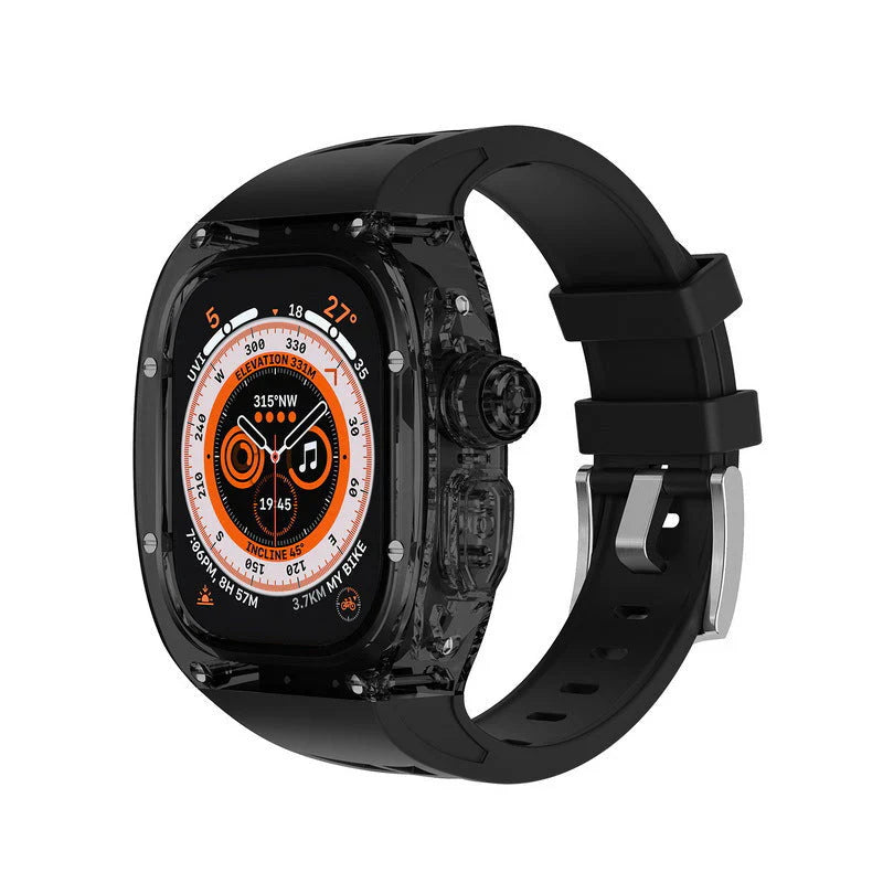 Straplix Crystal Pro Series Fluoroelastomer Band with Case for Apple Watch Ultra – Premium Retrofit Kit for 49mm