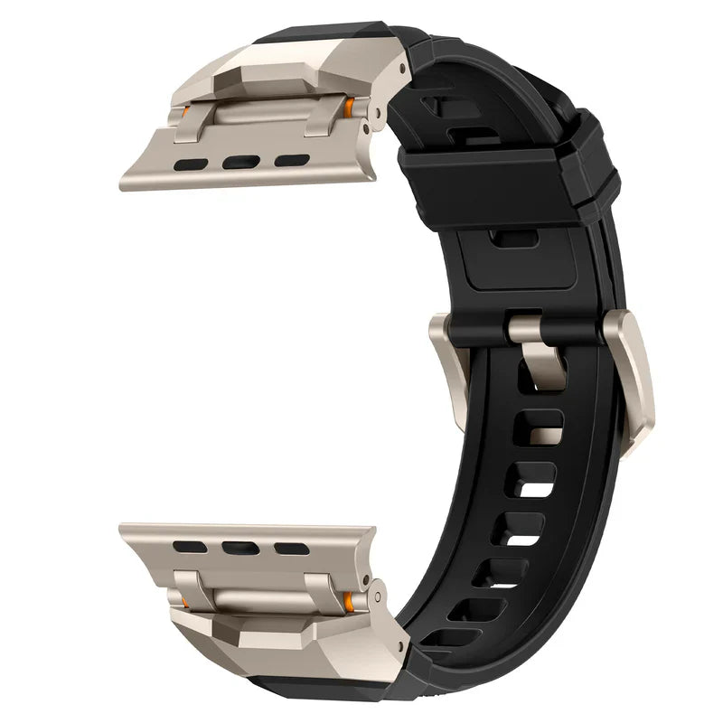 Straplix Sharp Wings FKM Rubber Band for Apple Watch – Premium Fluoroelastomer Strap Compatible with 44mm 45mm 46mm 49mm