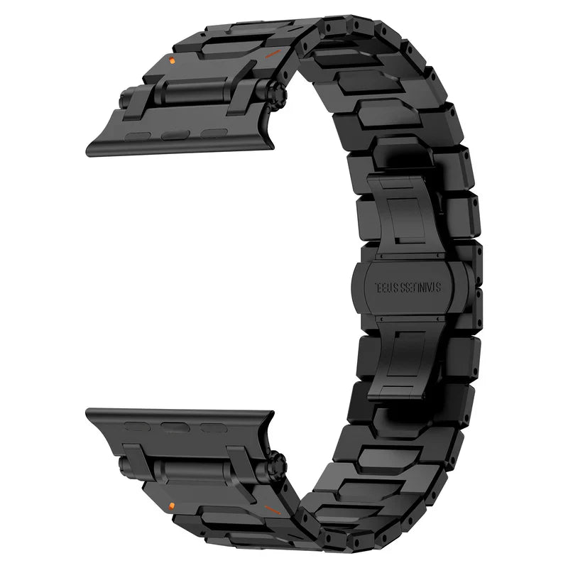 Straplix Explorer Stainless Steel Band for Apple Watch – Rugged Metal Strap Compatible with 44mm 45mm 46mm 49mm