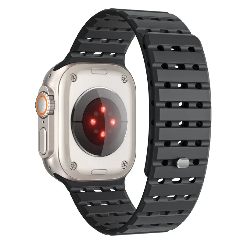 Silicone Sport Band Compatible with Apple Watch – Soft, Sweatproof Strap for Series 1–9 & Ultra