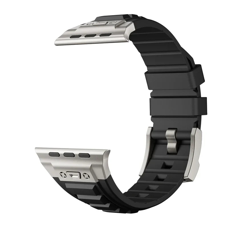 BD005 Tactical Silicone Band Compatible with Apple Watch – Rugged Sport Strap for Series 1–9 & Ultra