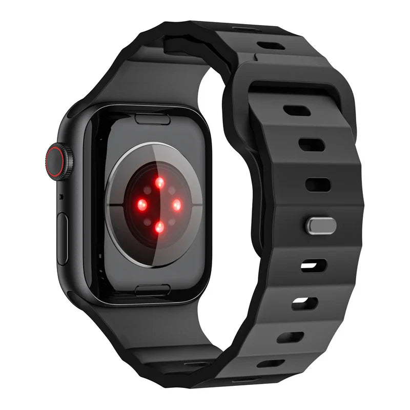FKM Sports Band Compatible with Apple Watch – Durable Rubber Strap for Series 1–9 & Ultra