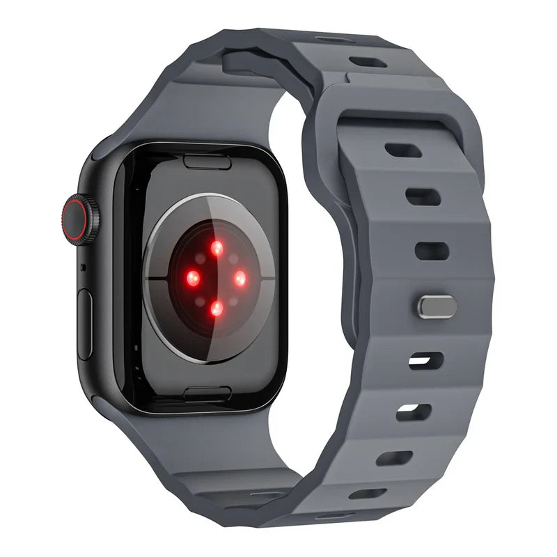FKM Sports Band Compatible with Apple Watch – Durable Rubber Strap for Series 1–9 & Ultra