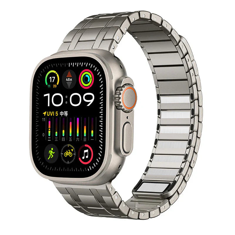 Straplix AP Frosted Stainless Steel Magnetic Band for Apple Watch – Brushed Metal Strap Compatible with 40mm 41mm 42mm 44mm 45mm 46mm 49mm