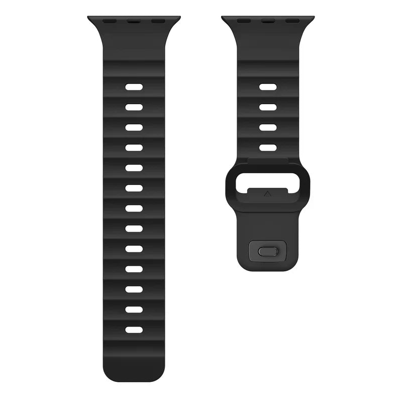 FKM Sports Band Compatible with Apple Watch – Durable Rubber Strap for Series 1–9 & Ultra