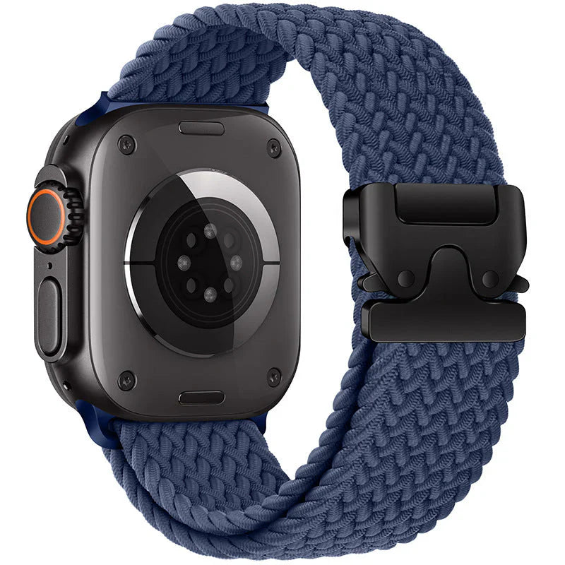 Straplix Nylon Braided Band for Apple Watch – Soft Woven Strap Compatible with 40mm 41mm 42mm 44mm 45mm 46mm 49mm