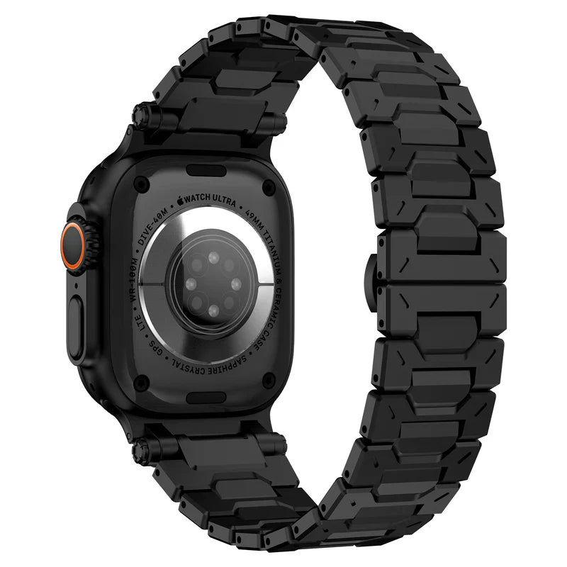 Straplix Explorer Stainless Steel Band for Apple Watch – Rugged Metal Strap Compatible with 44mm 45mm 46mm 49mm