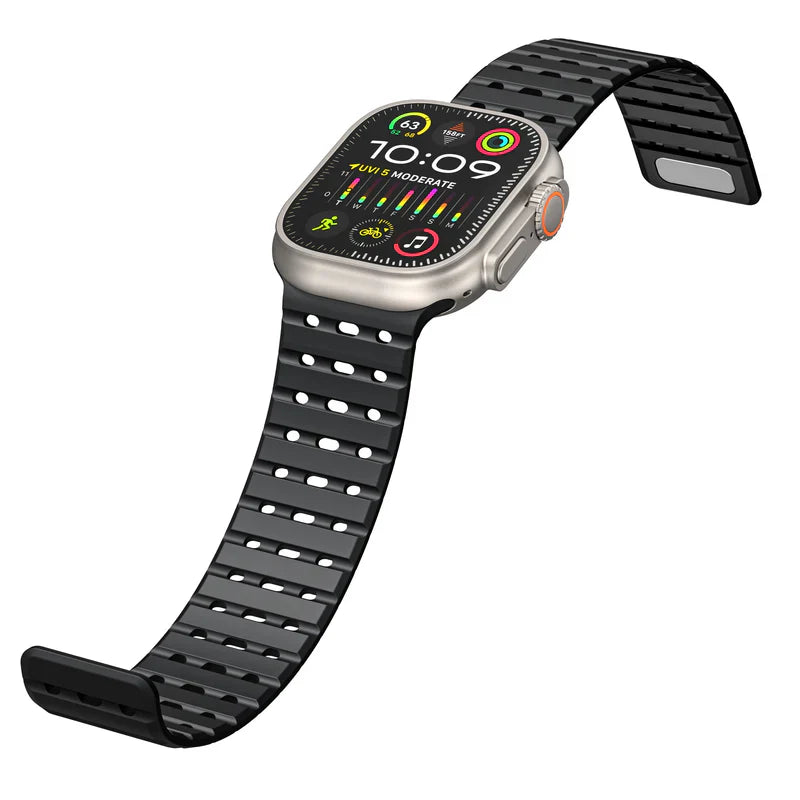 Silicone Sport Band Compatible with Apple Watch – Soft, Sweatproof Strap for Series 1–9 & Ultra