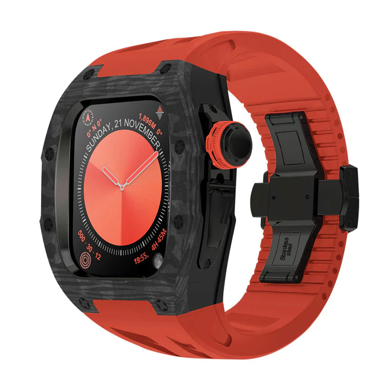 Straplix RM7013 Carbon Fiber Case Retrofit Kit for Apple Watch Series 10 – Lightweight Protection for 46mm