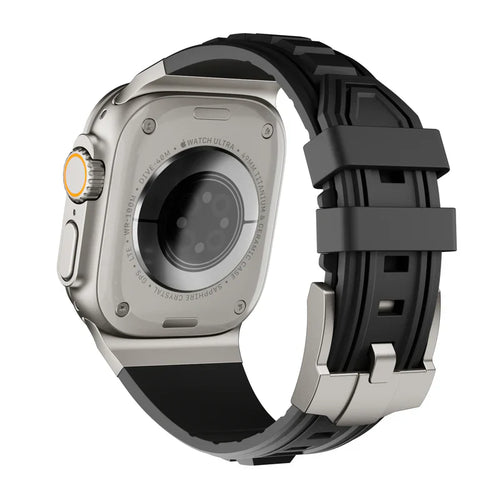 BD005 Tactical Silicone Band Compatible with Apple Watch – Rugged Sport Strap for Series 1–9 & Ultra