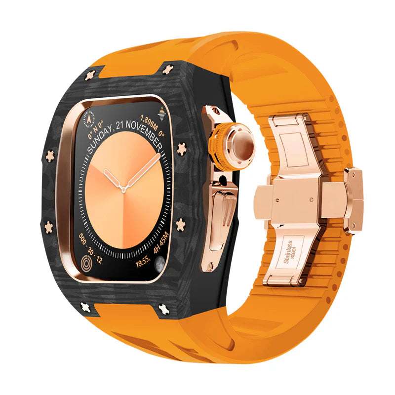 Straplix RM7013 Carbon Fiber Case Retrofit Kit for Apple Watch Series 10 – Lightweight Protection for 46mm