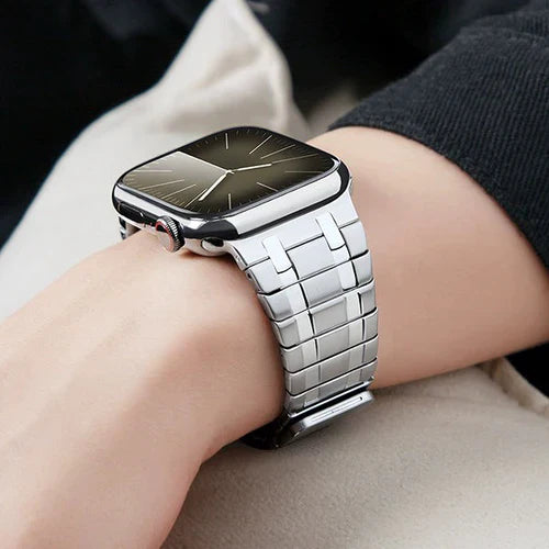 Straplix AP Frosted Stainless Steel Magnetic Band for Apple Watch – Brushed Metal Strap Compatible with 40mm 41mm 42mm 44mm 45mm 46mm 49mm