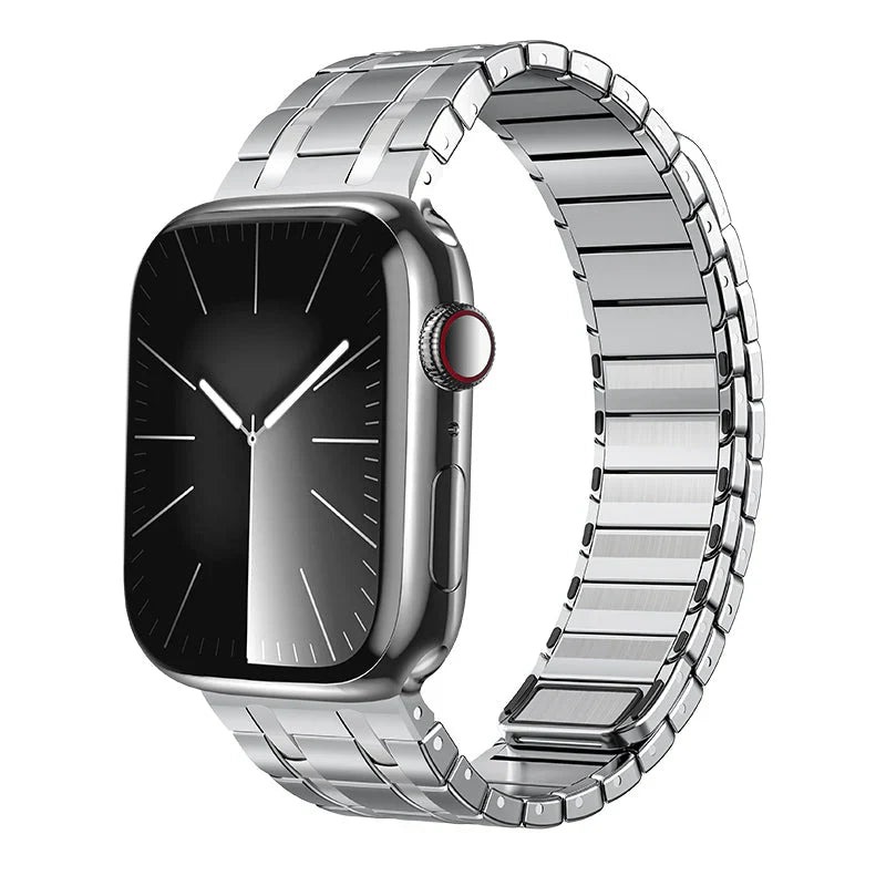 Straplix AP Frosted Stainless Steel Magnetic Band for Apple Watch – Brushed Metal Strap Compatible with 40mm 41mm 42mm 44mm 45mm 46mm 49mm