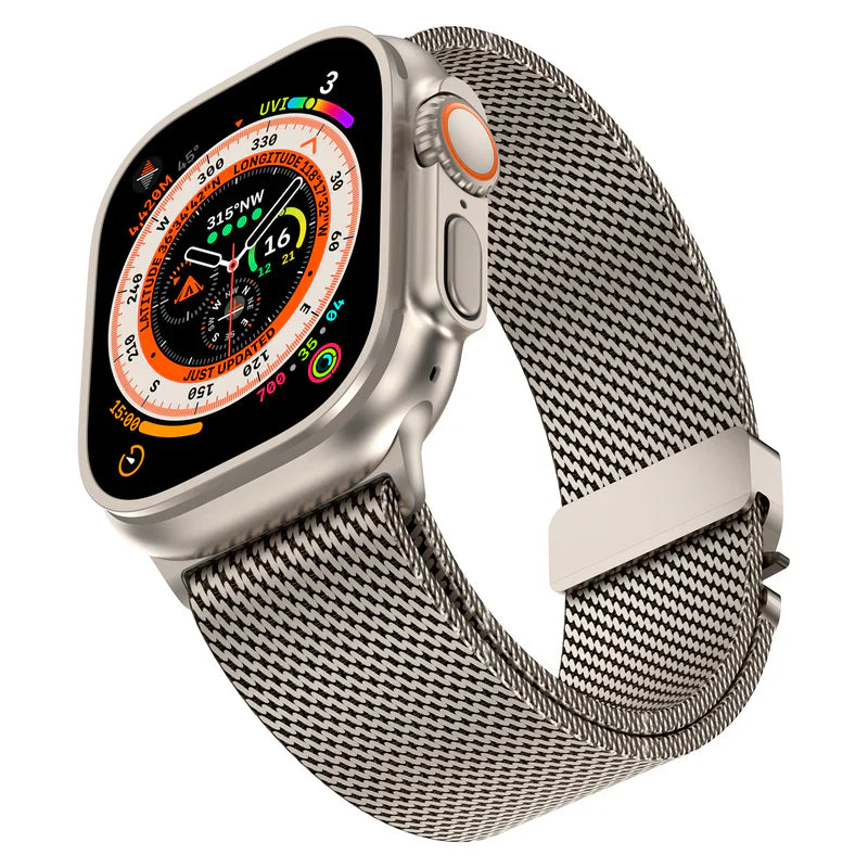 Straplix Milanese Loop Band for Apple Watch – Stainless Steel Mesh Strap Compatible with 40mm 41mm 42mm 44mm 45mm 46mm 49mm