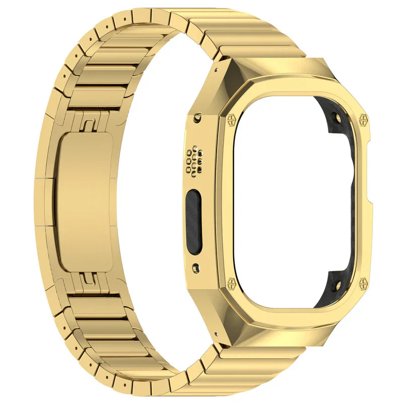 Straplix Stainless Steel Band with Case for Apple Watch Ultra – All-in-One Rugged Metal Strap & Protective Cover for 49mm