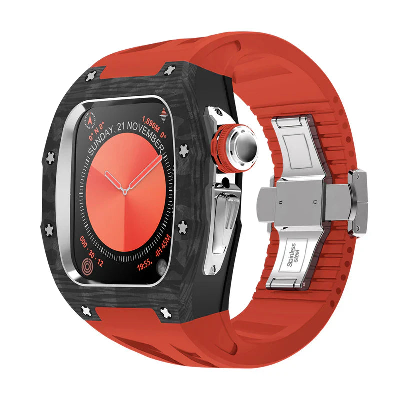 Straplix RM7013 Carbon Fiber Case Retrofit Kit for Apple Watch Series 10 – Lightweight Protection for 46mm