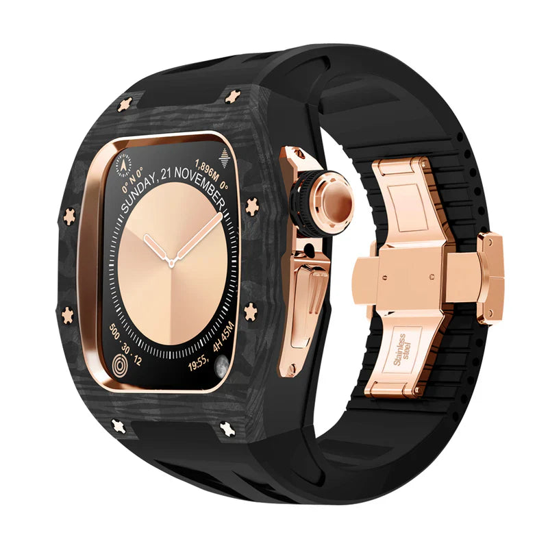 Straplix RM7013 Carbon Fiber Case Retrofit Kit for Apple Watch Series 10 – Lightweight Protection for 46mm