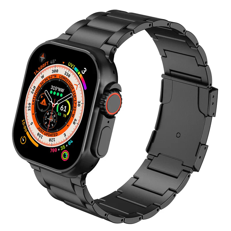 Straplix Titanium Band Pro for Apple Watch – Premium Metal Strap Compatible with 44mm 45mm 46mm 49mm