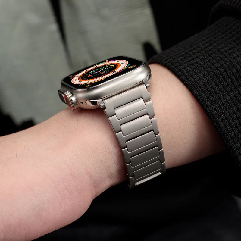 Straplix Titanium Edition Band for Apple Watch – Premium Metal Strap Compatible with  40mm 41mm 42mm 44mm 45mm 46mm 49mm