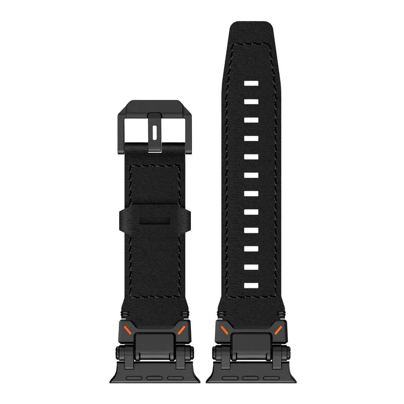 Straplix Explorer Crazy Horse Leather Band for Apple Watch – Vintage Full-Grain Strap Compatible with 44mm 45mm 46mm 49mm