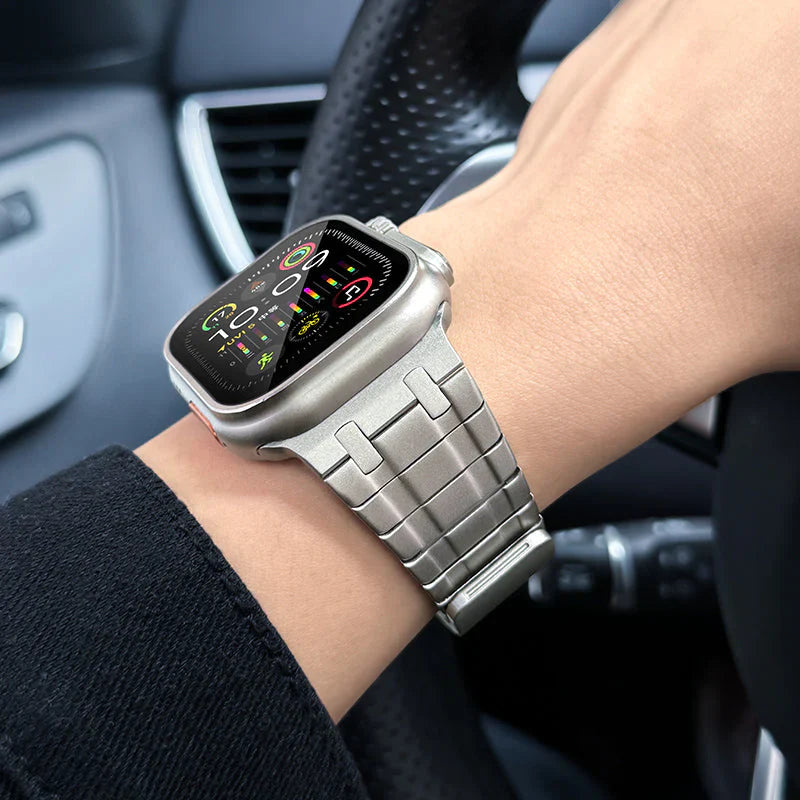 Straplix AP Frosted Stainless Steel Magnetic Band for Apple Watch – Brushed Metal Strap Compatible with 40mm 41mm 42mm 44mm 45mm 46mm 49mm