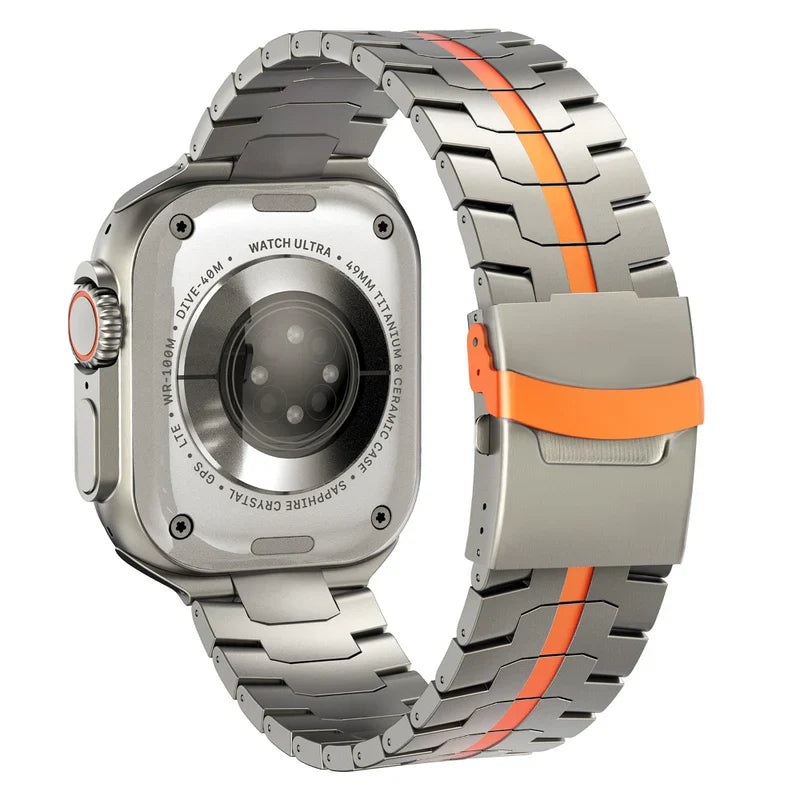 Straplix Titanium Band for Apple Watch – Premium Metal Strap Compatible with 40mm 41mm 42mm 44mm 45mm 46mm 49mm