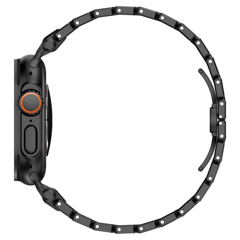 Straplix Explorer Stainless Steel Band for Apple Watch – Rugged Metal Strap Compatible with 44mm 45mm 46mm 49mm