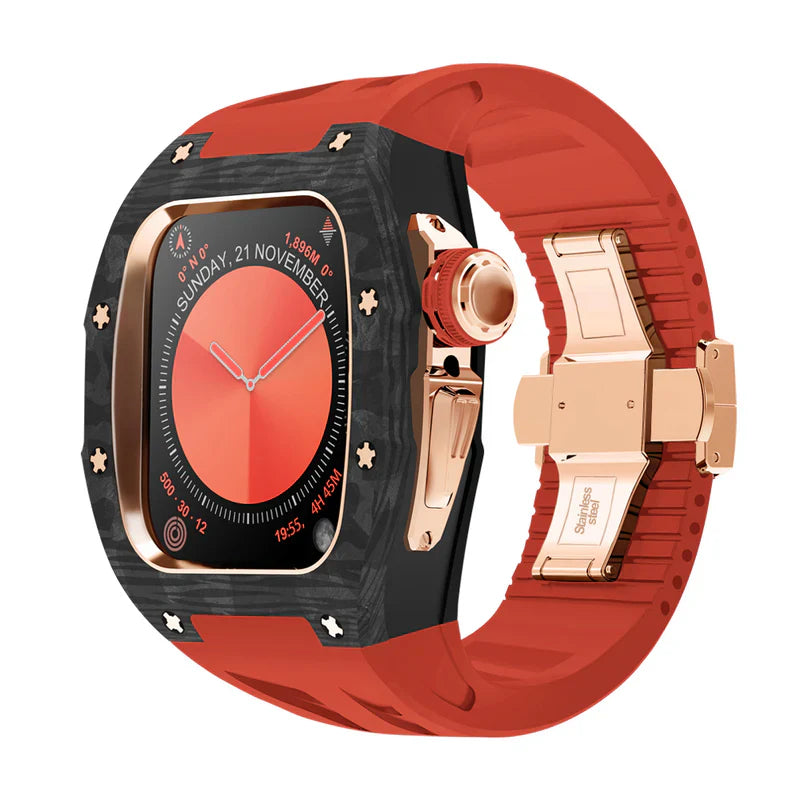 Straplix RM7013 Carbon Fiber Case Retrofit Kit for Apple Watch Series 10 – Lightweight Protection for 46mm
