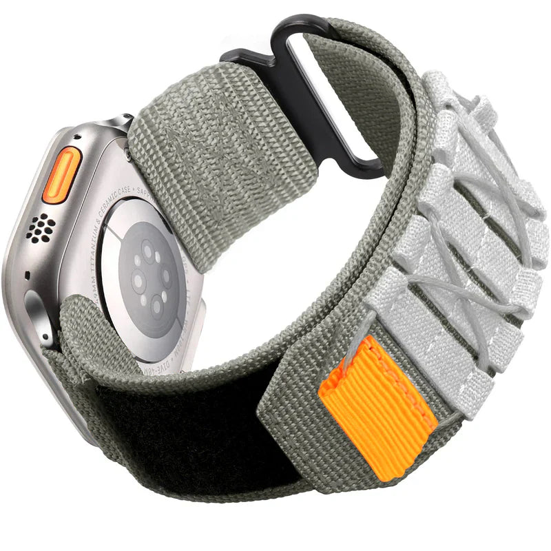 Nylon Canvas Loop Strap with Velcro for Apple Watch – Breathable & Adjustable Band for Series 1–9 & Ultra