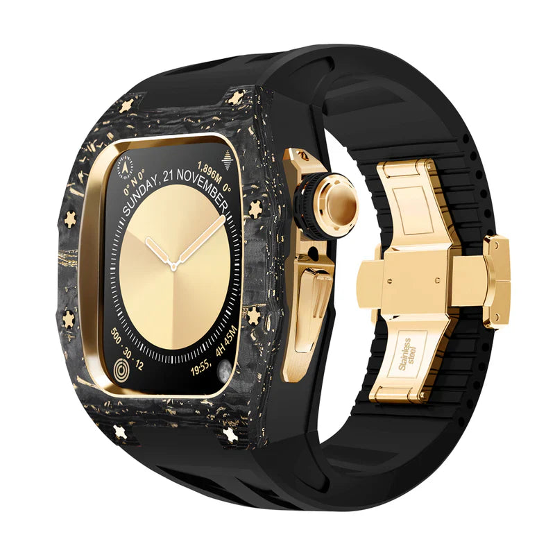 Straplix RM7013 Carbon Fiber Case Retrofit Kit for Apple Watch Series 10 – Lightweight Protection for 46mm