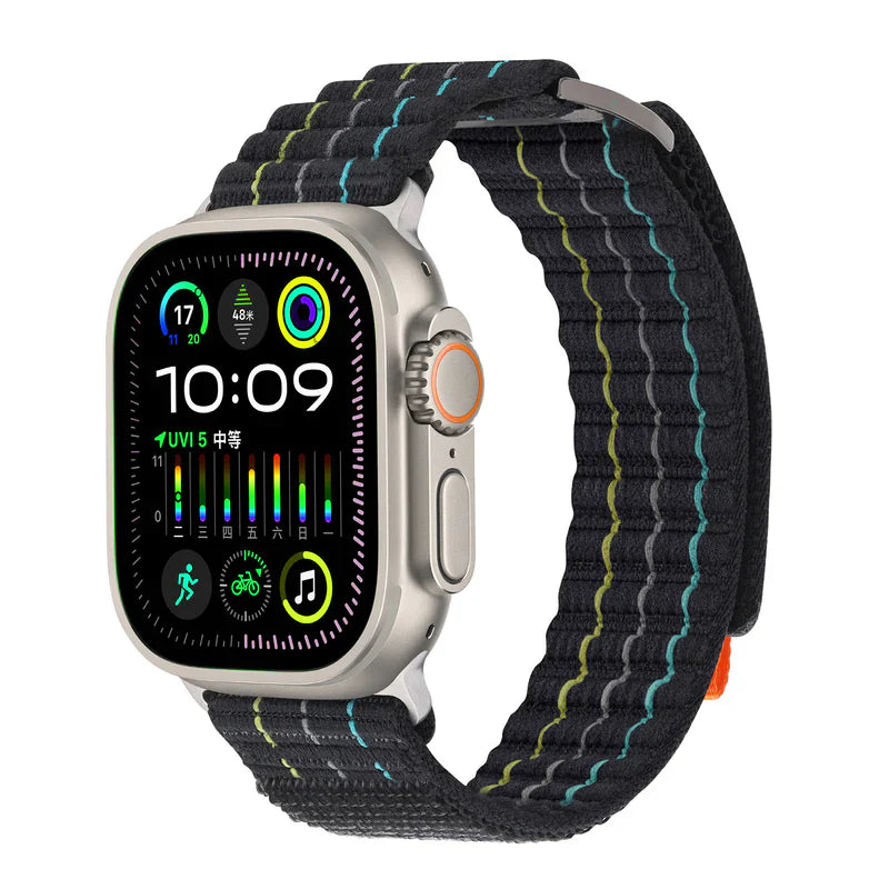 Straplix FOCUS Trail Loop Band for Apple Watch – Lightweight Nylon Sport Strap Compatible with 40mm 41mm 42mm 44mm 45mm 46mm 49mm