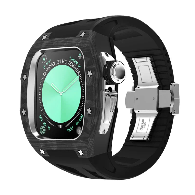 Straplix RM7013 Carbon Fiber Case Retrofit Kit for Apple Watch Series 10 – Lightweight Protection for 46mm