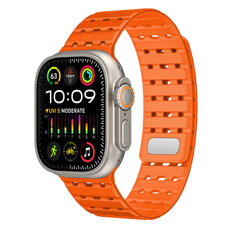 Silicone Sport Band Compatible with Apple Watch – Soft, Sweatproof Strap for Series 1–9 & Ultra
