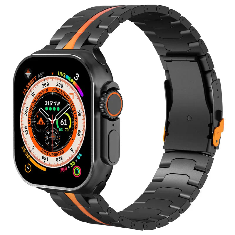 Straplix Titanium Band for Apple Watch – Premium Metal Strap Compatible with 40mm 41mm 42mm 44mm 45mm 46mm 49mm