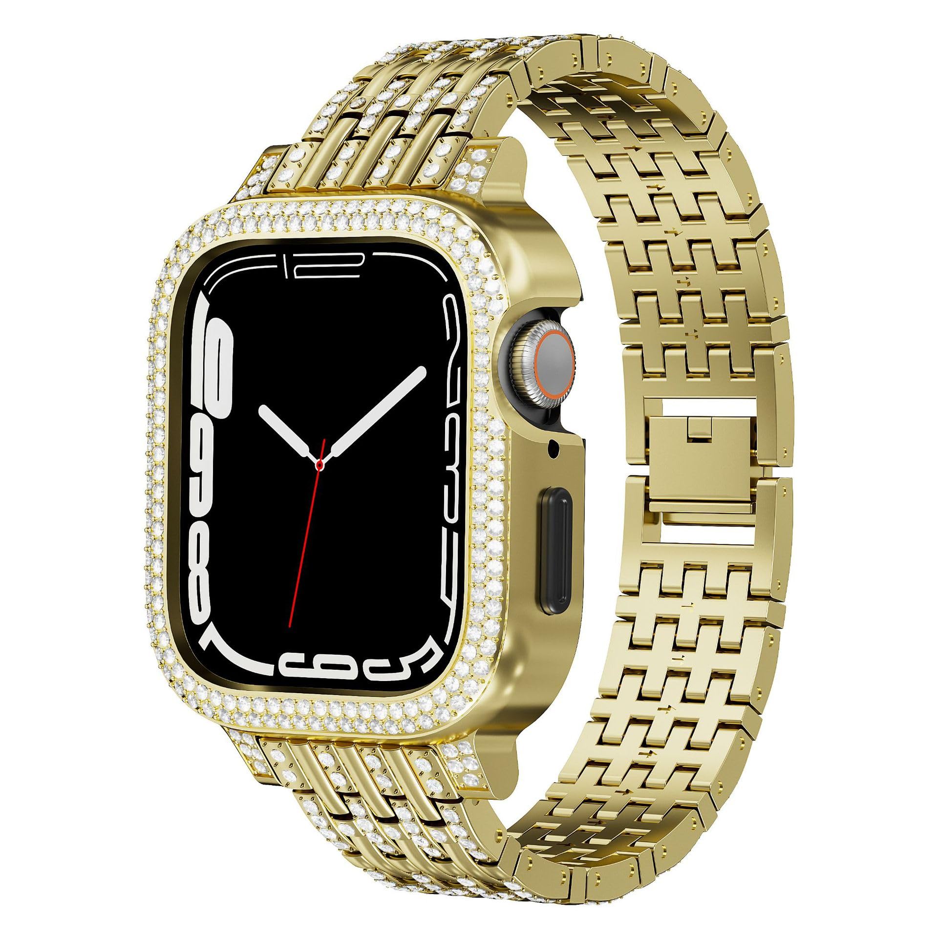 Straplix cBling Diamond Case with Sparkle Band for Apple Watch – Glitter Strap & Protective Cover for 41mm 45mm