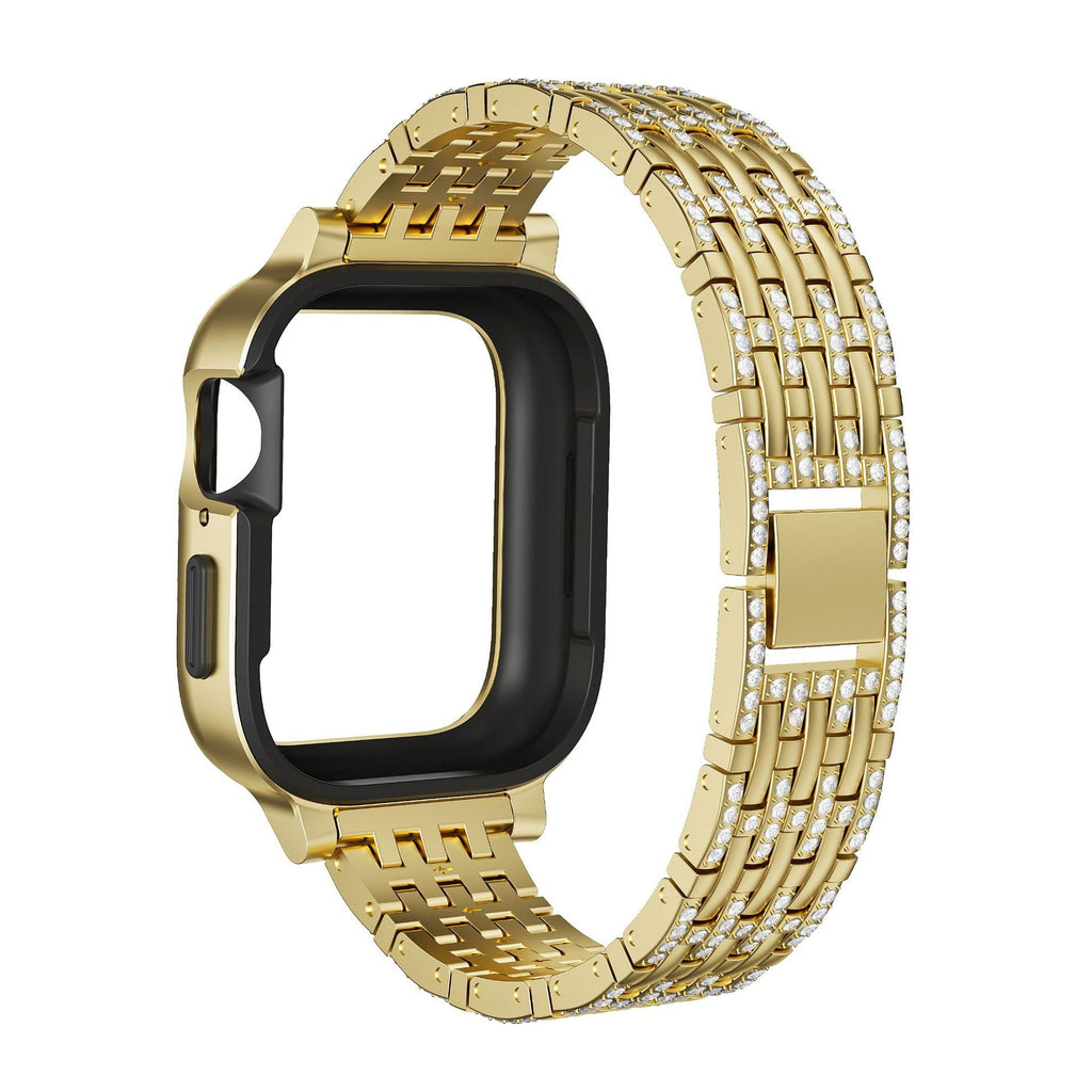 Straplix cBling Diamond Case with Sparkle Band for Apple Watch – Glitter Strap & Protective Cover for 41mm 45mm