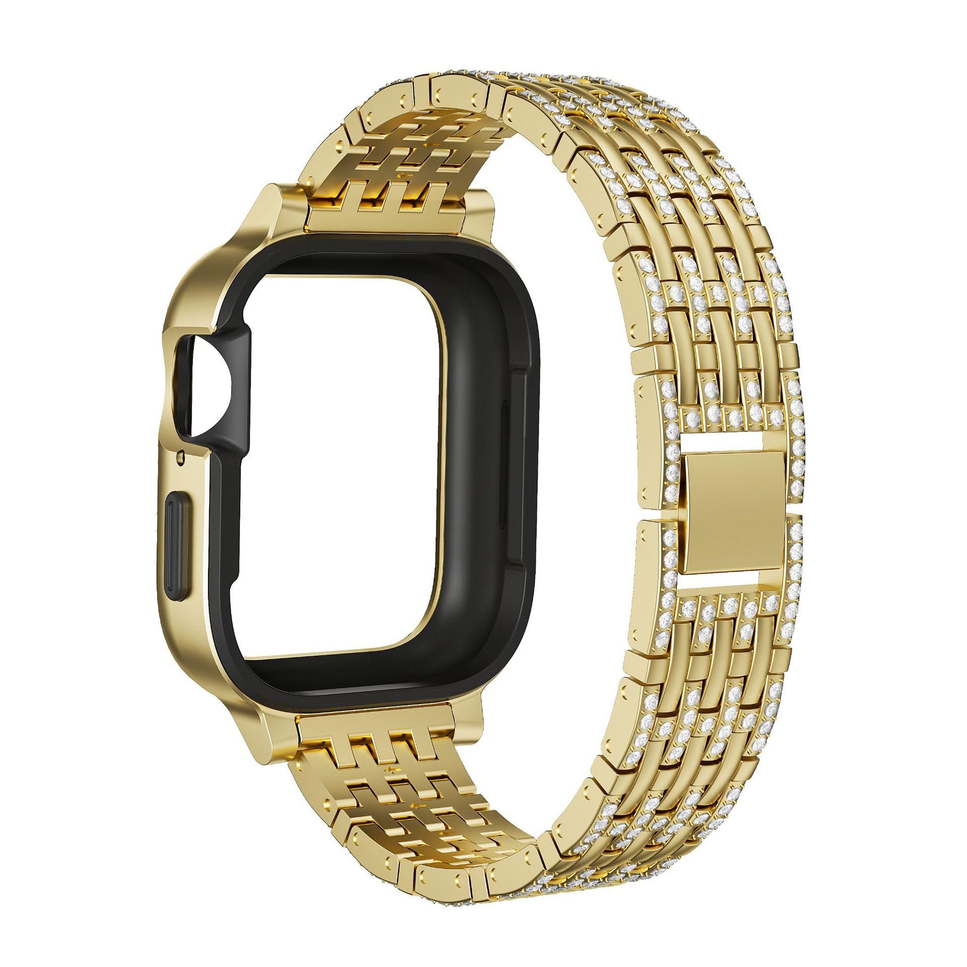 Straplix cBling Diamond Case with Sparkle Band for Apple Watch – Glitter Strap & Protective Cover for 41mm 45mm