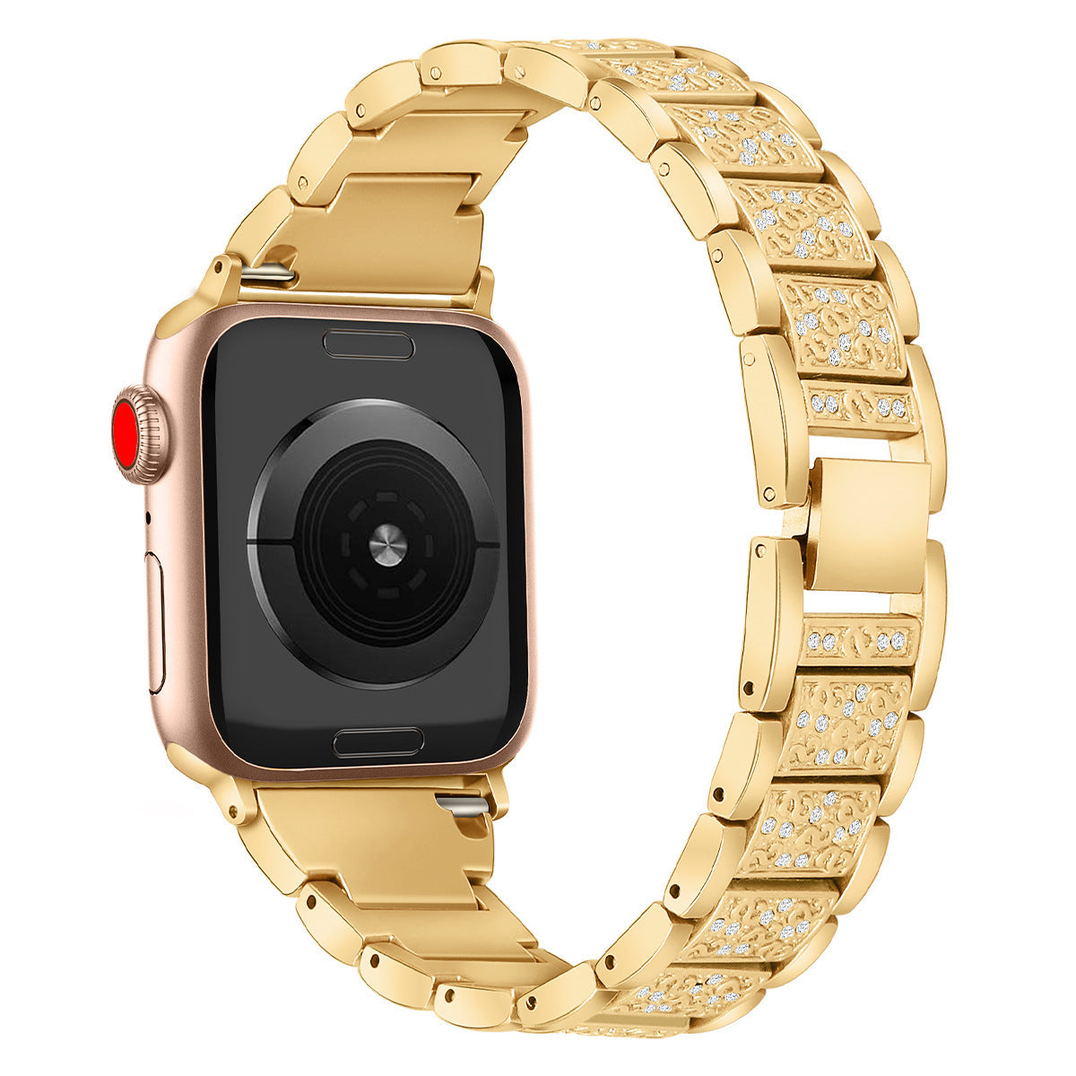 Straplix Bling Diamond Metal Band for Apple Watch – Sparkling Bracelet Strap for Women, Compatible with 38mm 40mm 41mm