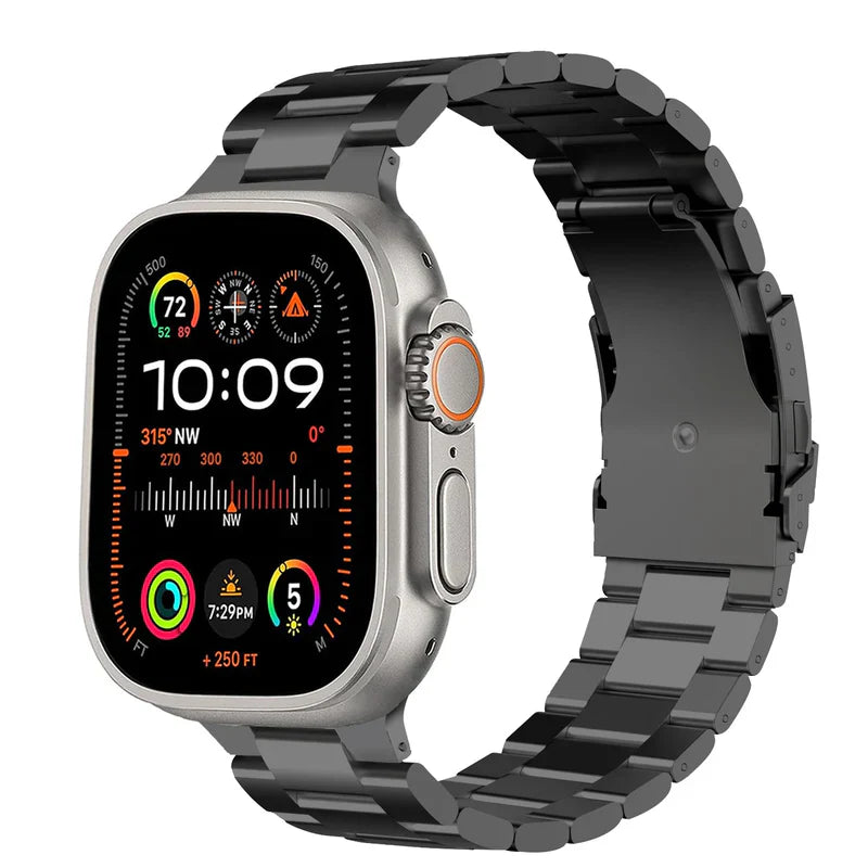 Straplix Business Style Titanium Band for Apple Watch – Sleek Metal Strap Compatible with 40mm 41mm 42mm 44mm 45mm 46mm 49mm