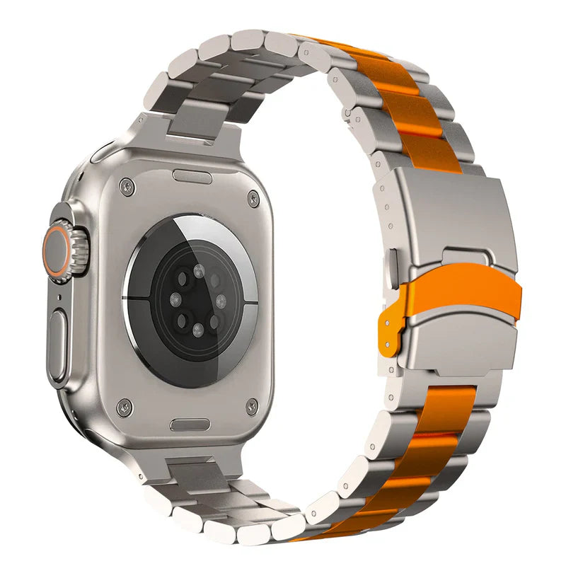 Straplix Business Style Titanium Band for Apple Watch – Sleek Metal Strap Compatible with 40mm 41mm 42mm 44mm 45mm 46mm 49mm