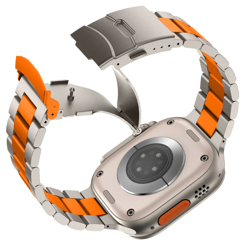 Straplix Business Style Titanium Band for Apple Watch – Sleek Metal Strap Compatible with 40mm 41mm 42mm 44mm 45mm 46mm 49mm