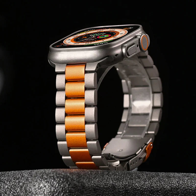 Straplix Business Style Titanium Band for Apple Watch – Sleek Metal Strap Compatible with 40mm 41mm 42mm 44mm 45mm 46mm 49mm